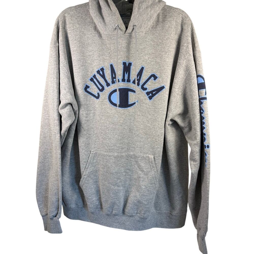 Champion Cuyamaca College University Grey Hoodie Long Sleeve Sweatshirt Cali